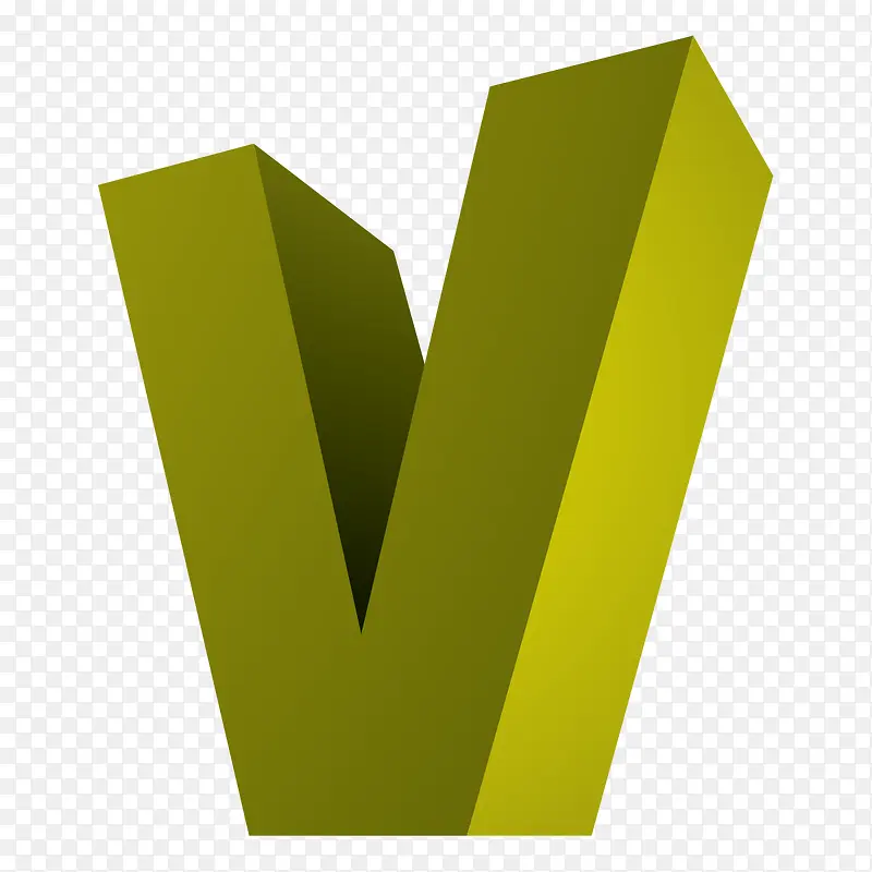 3D字母V
