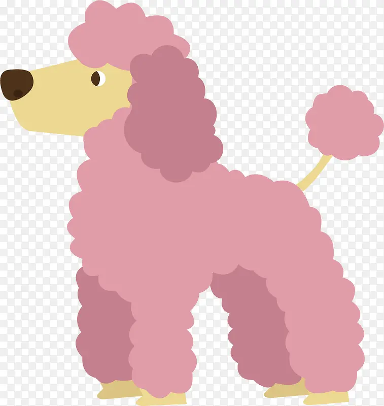 矢量图粉色的牧羊犬
