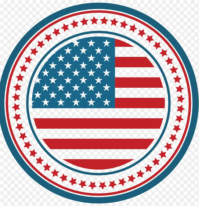 美国国旗矢量圆形