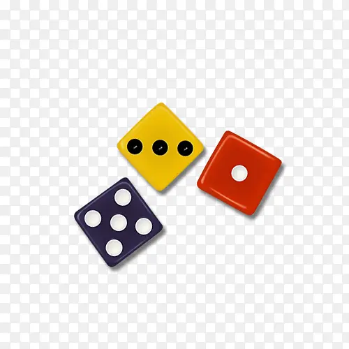 三个不同颜色的骰子
