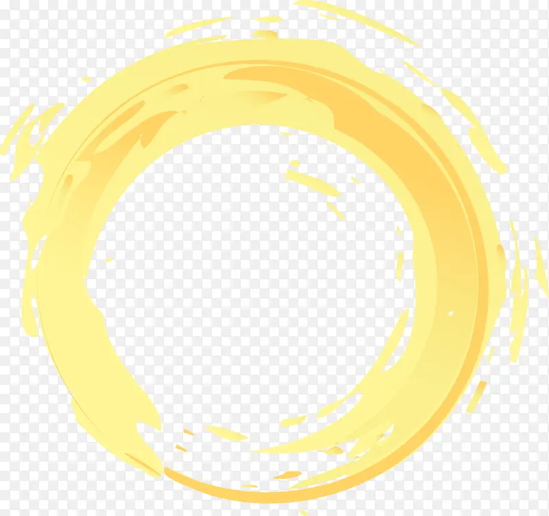 黄色水彩圆圈