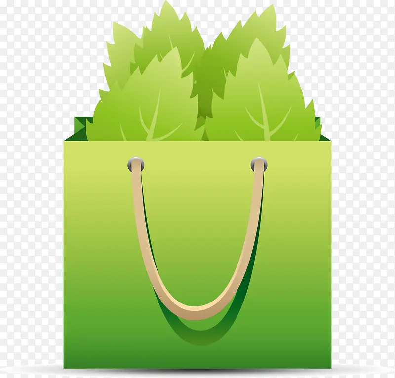 绿叶购物袋