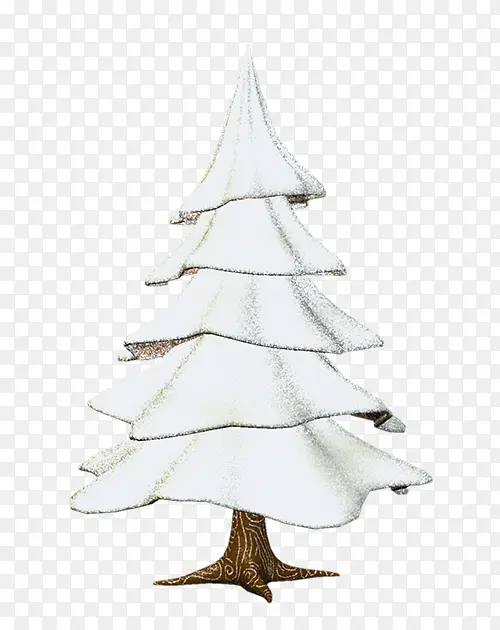 白色的圣诞树
