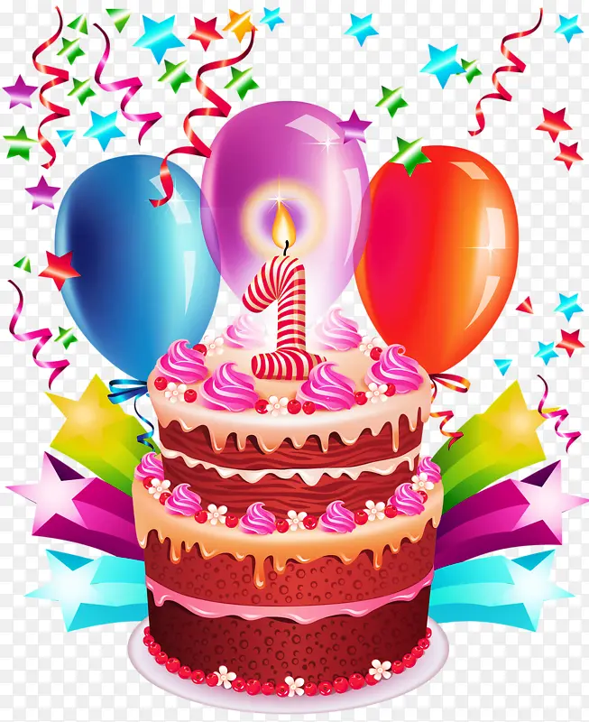 卡通巧克力生日蛋糕