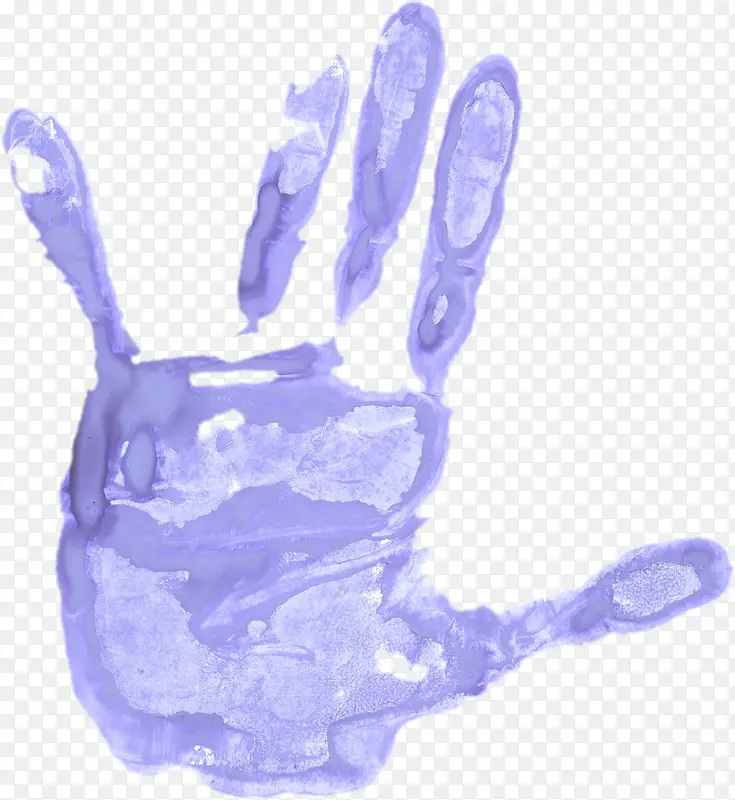 紫色油漆手掌