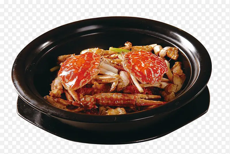 碗里的海鲜煲蟹煲