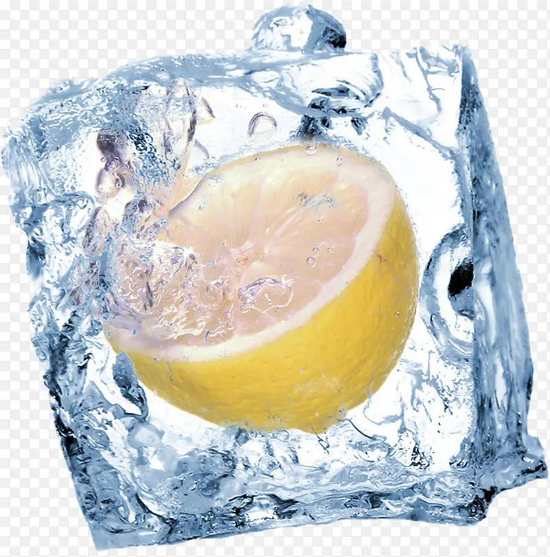 夏季创意冷饮冰块创意水果柠檬