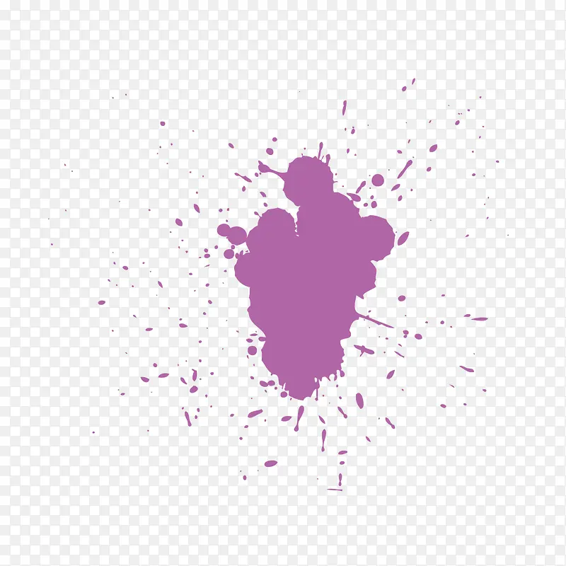 矢量紫色污渍油漆喷溅