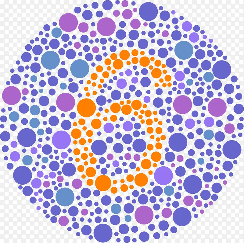 紫色视力色盲检测图