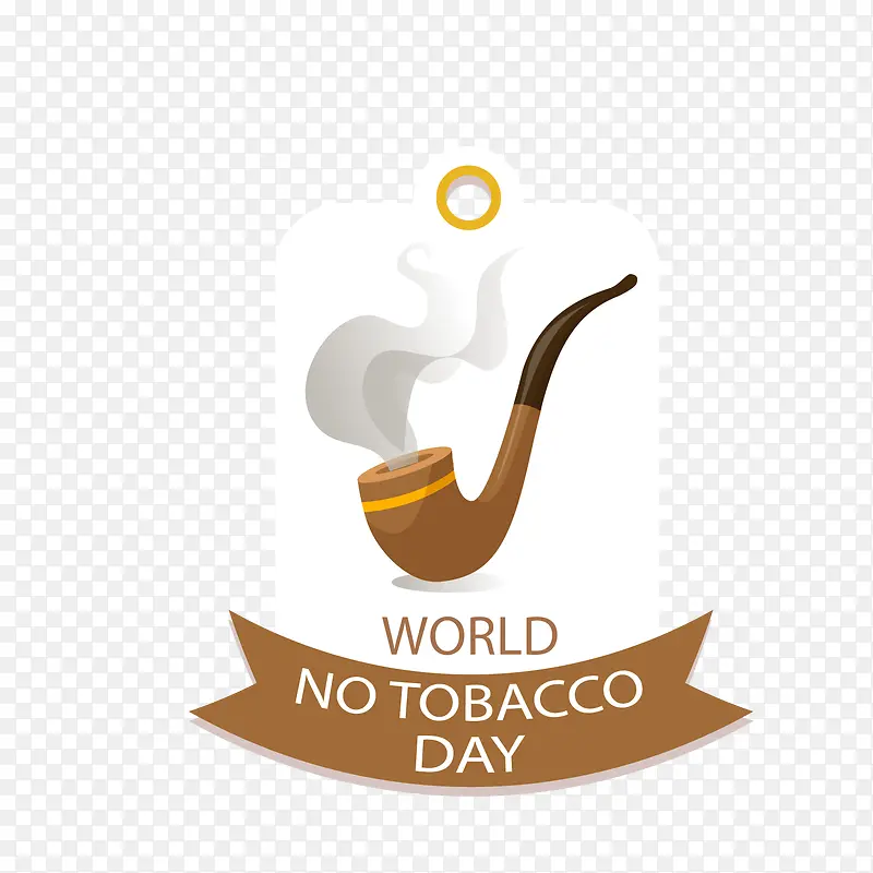 世界无烟日标签矢量图