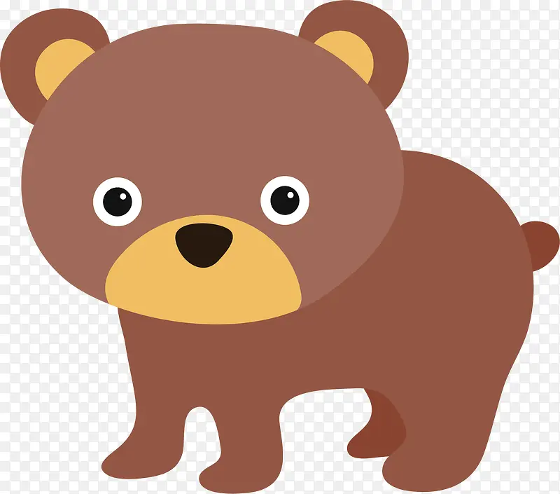 棕色小熊矢量图