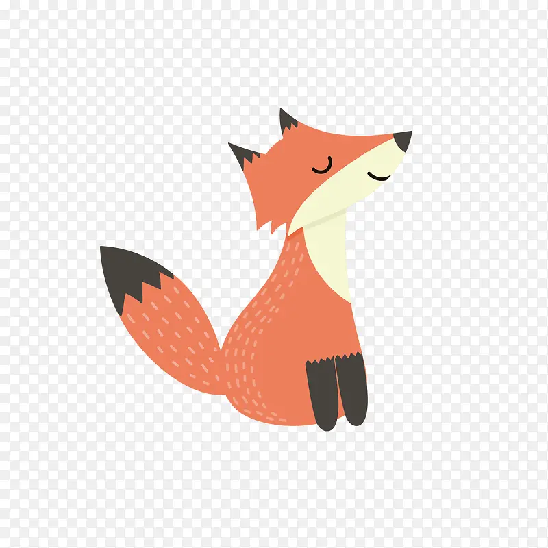 小清新可爱的狐狸免抠素材