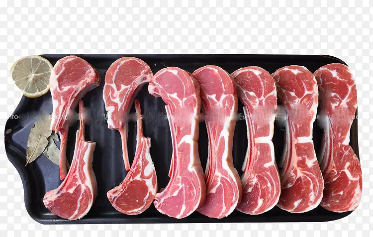 新鲜羊排烤肉素材