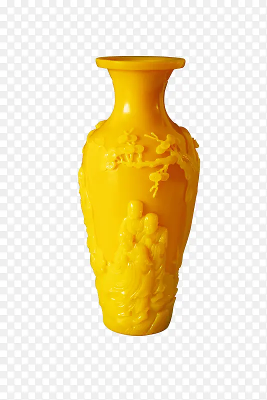 古典金黄色玉瓶花瓶