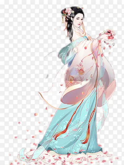 手绘古代女子PNG图片素材下载_图片编号qrrznwwq-免抠素材网
