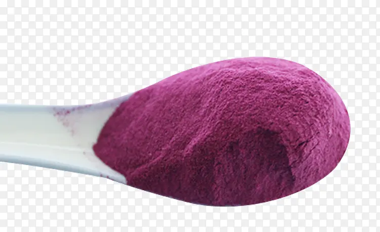 勺子里的紫薯粉