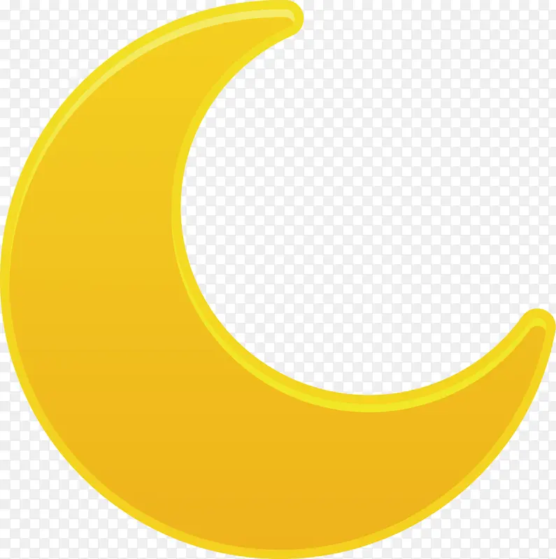 黄色月亮设计图标