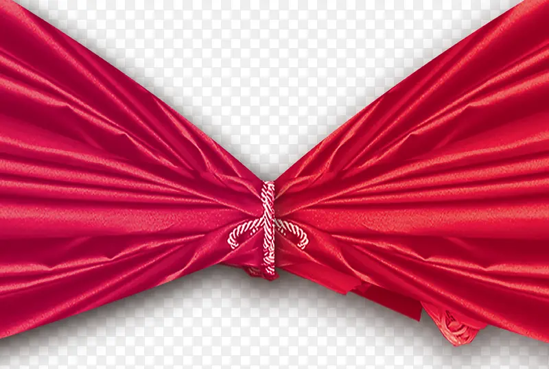 红色蝴蝶结布