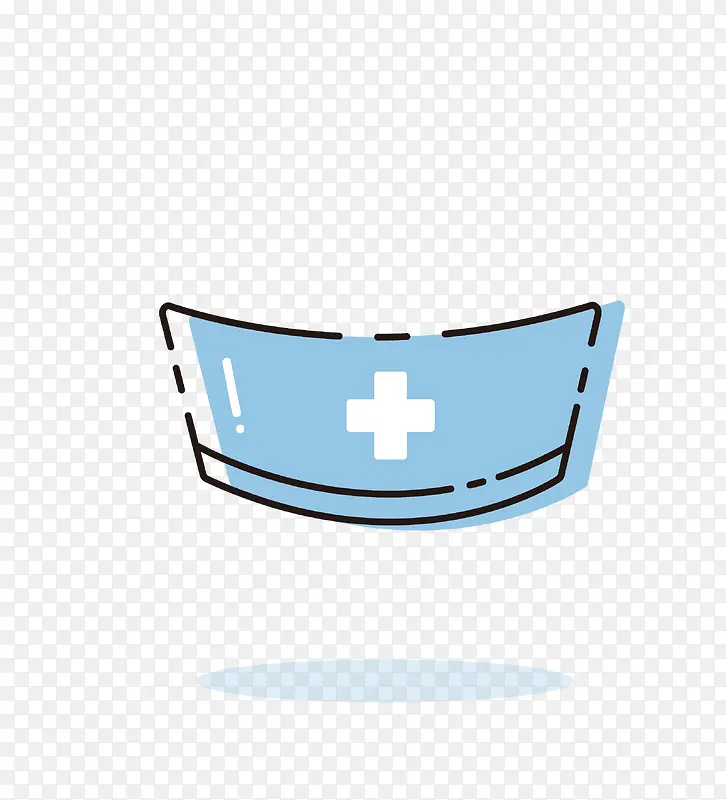 蓝色护士帽PNG