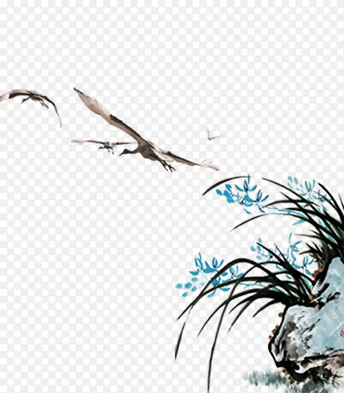 兰花水墨画