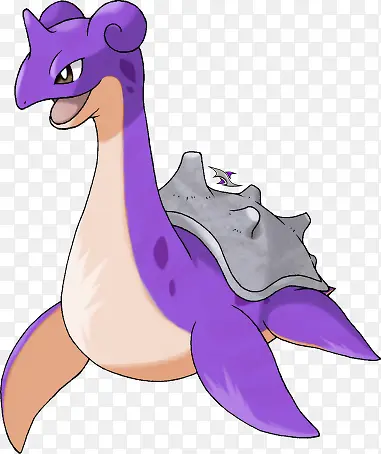 手绘紫色恐龙精灵