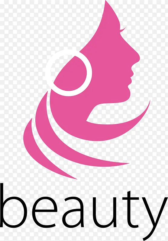 粉色的美容logo设计