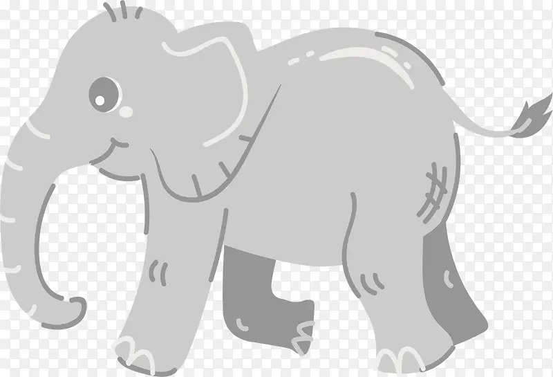 灰色可爱大象