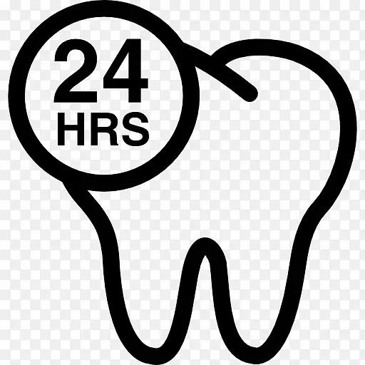 牙医的援助，一天24小时图标