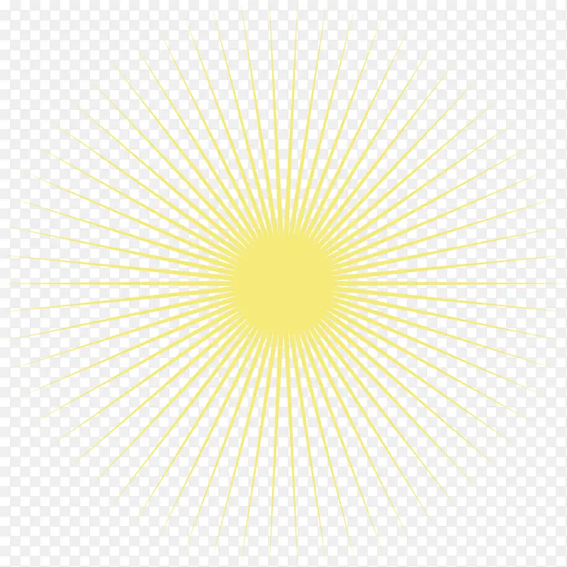 黄色放射太阳