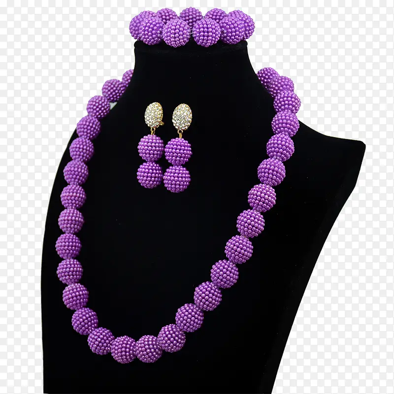 紫色珠宝项链