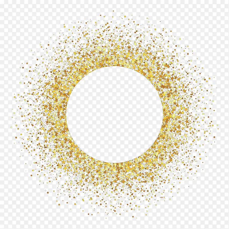 金色创意圆形颗粒装饰图案