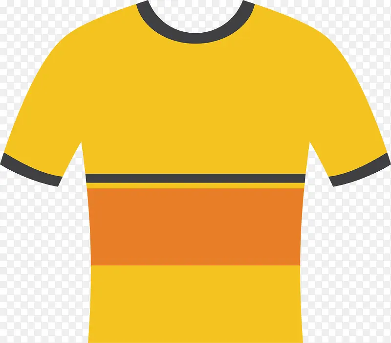 手绘足球运动黄队球衣图标矢量素