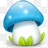 蓝色的蘑菇蘑菇Mushrooms-icon-set