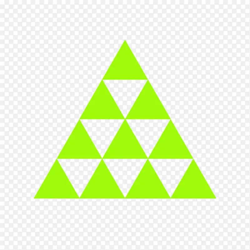绿色白色相间正三角形图案
