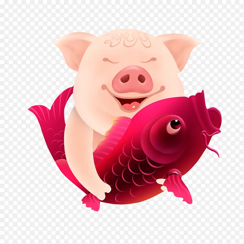 猪年大吉卡通新年可爱猪