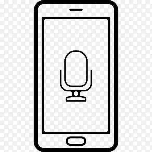 语音工具MIC标志在手机屏幕图标