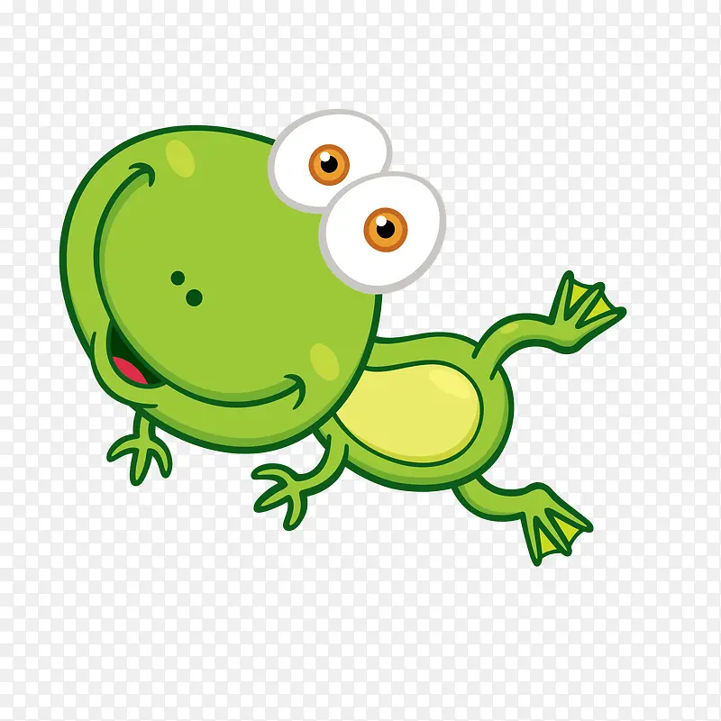 绿色的卡通青蛙装饰