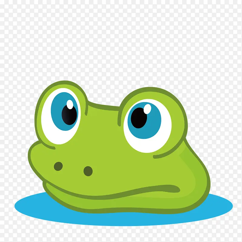 卡通版绿色的青蛙