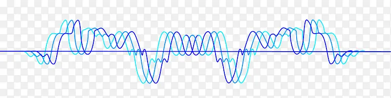 蓝色线条声波