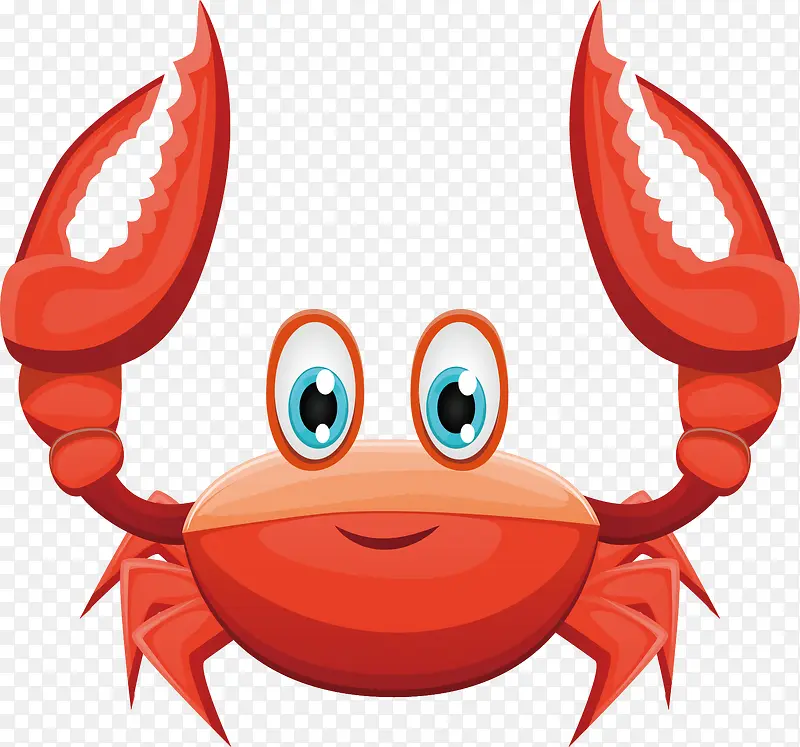 可爱螃蟹装饰图标