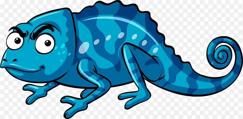 愤怒的蓝色蜥蜴