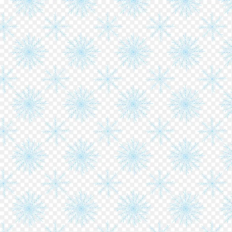 冬季蓝色雪花装饰