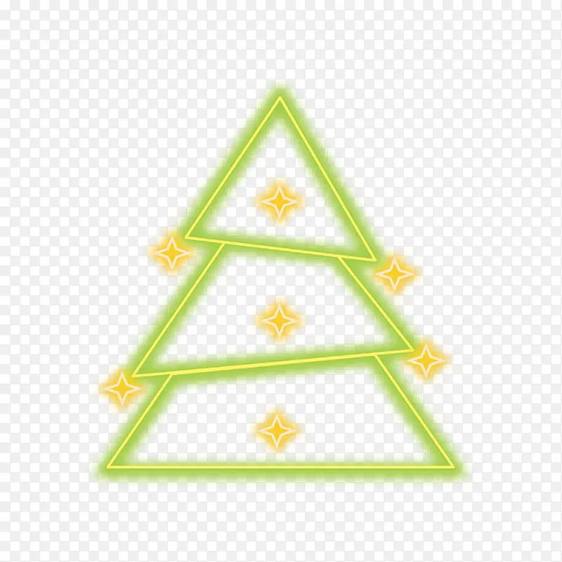 三角霓虹圣诞树
