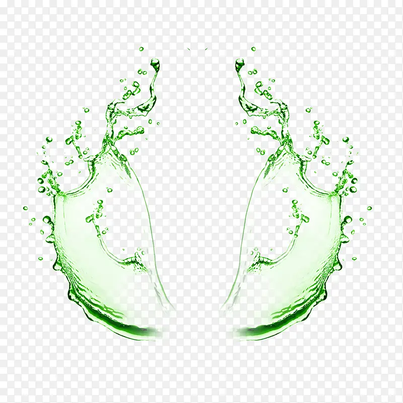 绿色清新液体效果元素