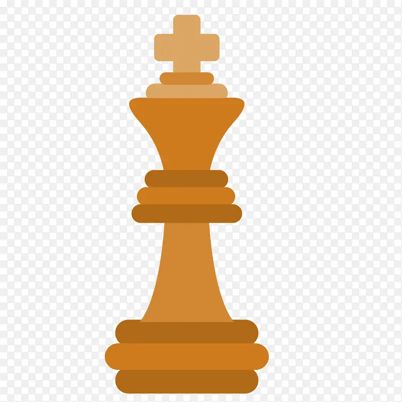 手绘卡通国际象棋棋子国王