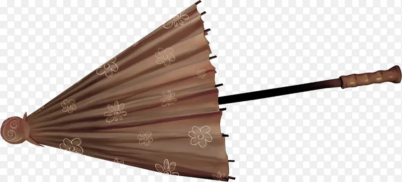 棕色漂亮雨伞
