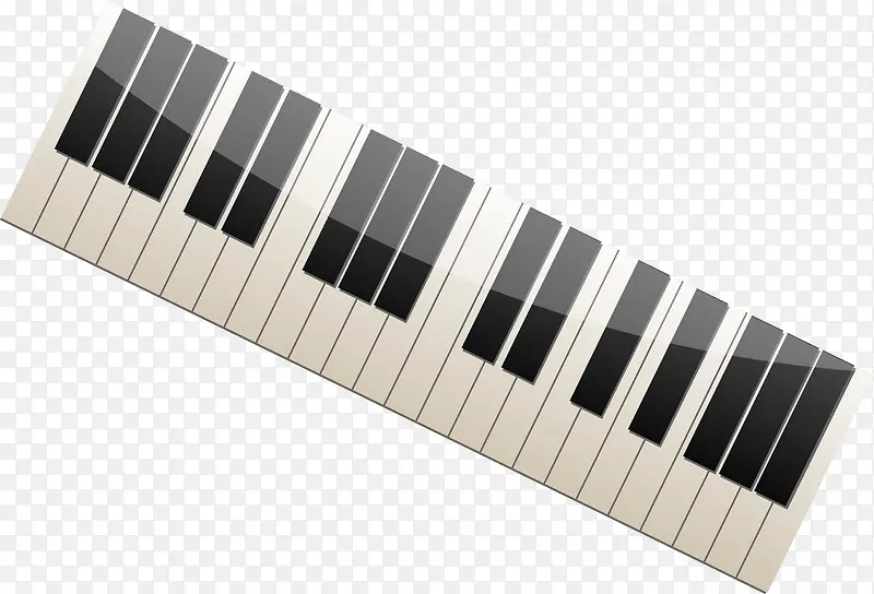钢琴琴键立体矢量图