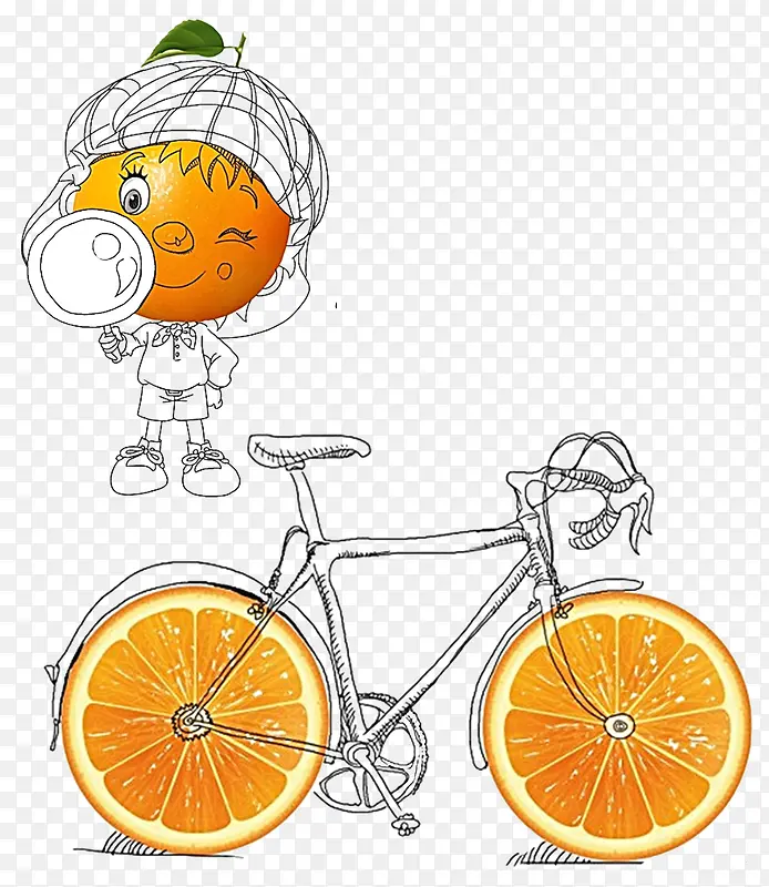 创意橙子广告插画