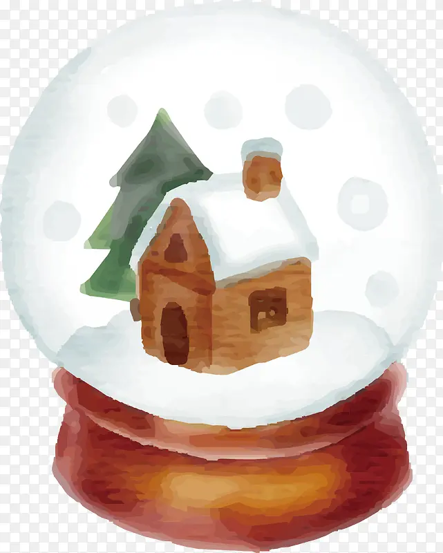 下雪房子水晶球