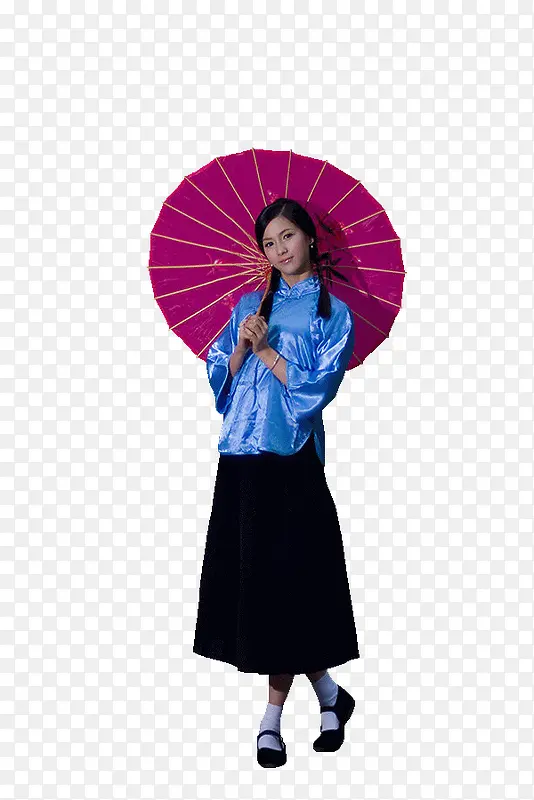 带伞的美女
